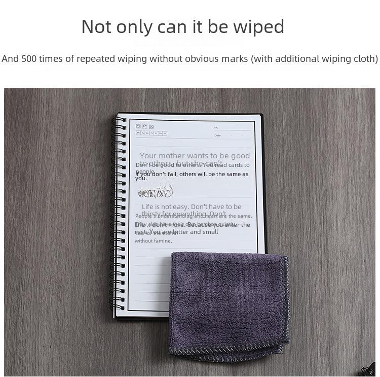 PP Erasable Waterproof Thickened Stone Paper Notebook - Reusable Notepad
