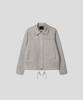Black Moment Classic Faux Suede Core Zip-Up Jacket [Grey]