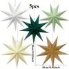 5pcs Multicolored Paper Star Decorations for Christmas, Suitable for Festive Hanging Ornaments, Store Celebration Decorations