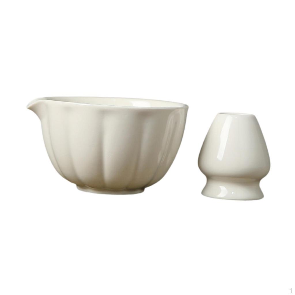 Ceramic Matcha Bowl Porcelain Mixing Container Green Tea Cup for Lovers
