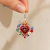 Lightweight Comfortable Earrings 1 Pair Faux Crystal Heart Earrings, Red Baroque Drop Earring, Attention To Detail Large Dangle Victoria Halloween