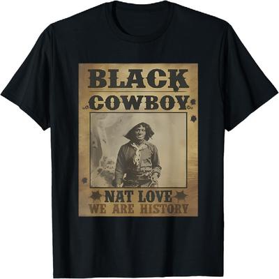 Čierne Kovbojské Westernové Rodeo Melanín Čierna História Texas Pánske Tričko(5)