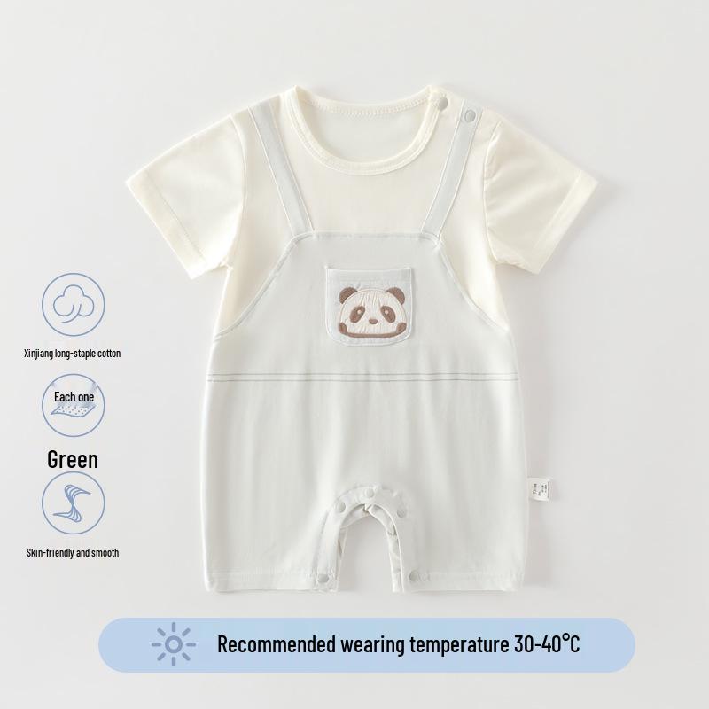 A-Class Summer Unisex Cotton Baby Bodysuit - Thin, Seamless Infant Romper