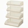 Versatile Freestanding Storage Rack with Raised Rails Space-Efficient Mesh Shelf
