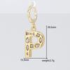 Übertriebene Kupfer Zirkonia Inlay Alphabet Ohrringe