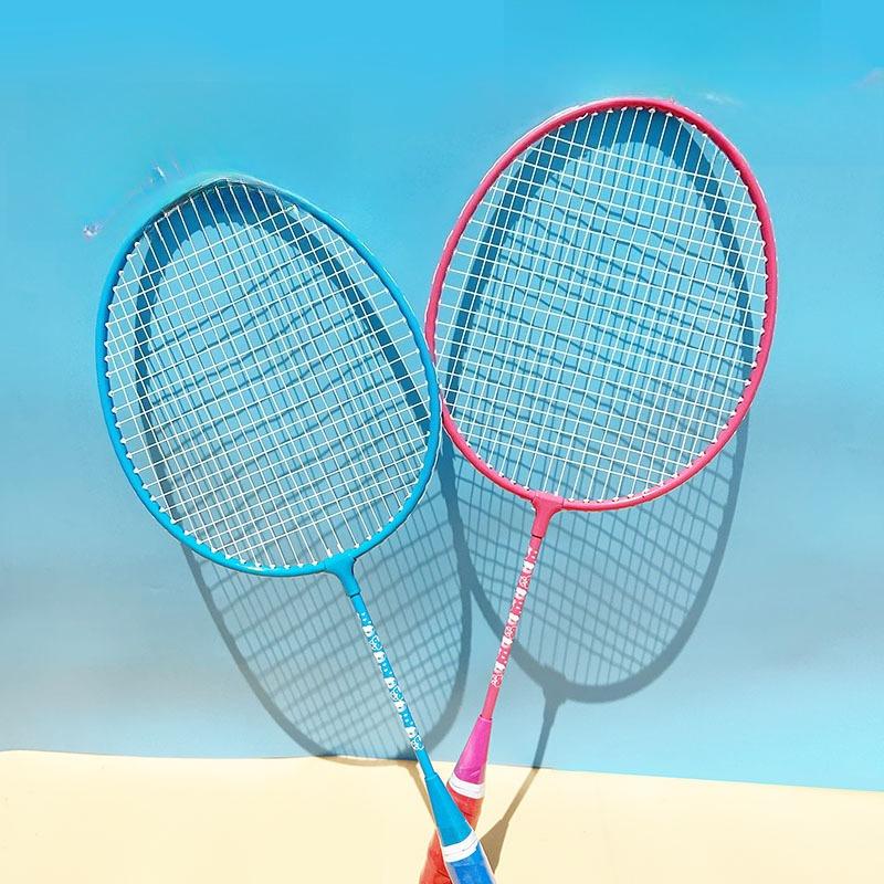 Children Alloy Badminton Racquet Lightweight School Training Set Parent Child Sports