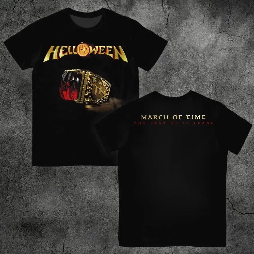 Heavy Metalová Rocková Kapela Helloween Potištěné Tričko Street Hip-hopové Oversized Pánské Tričko Trendy Vintage Styl Unisex Oblečení