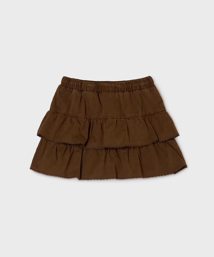 Who.A.U Dyeing Short Tiered Skirt / Whwhg1161F