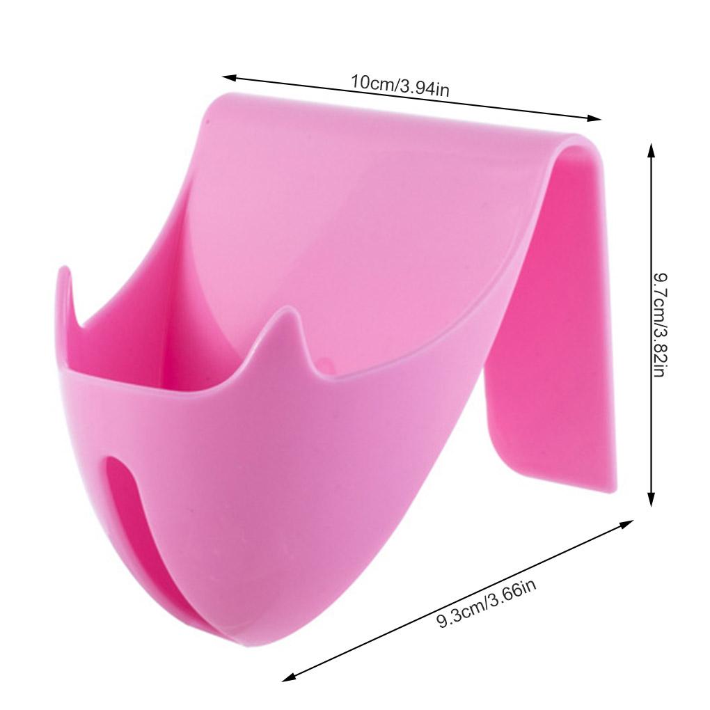 Bathroom Drain Box Wall Mounted Sponge Storage Rack Plastic Tray Organizer Container No Drilling