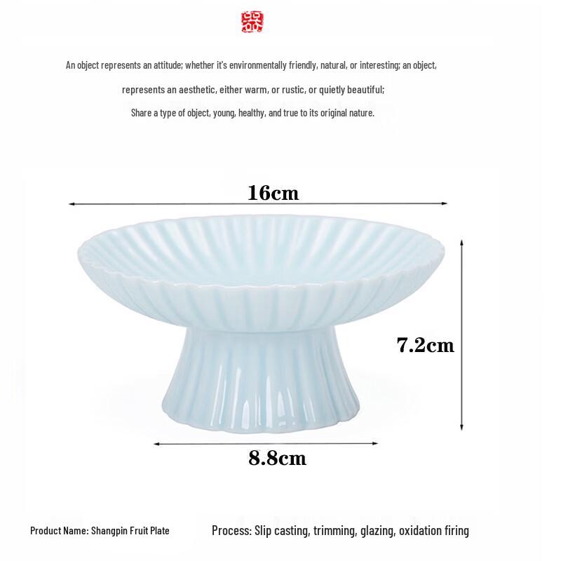 

Zen Ceramic High-Foot Snack & Dessert Plate