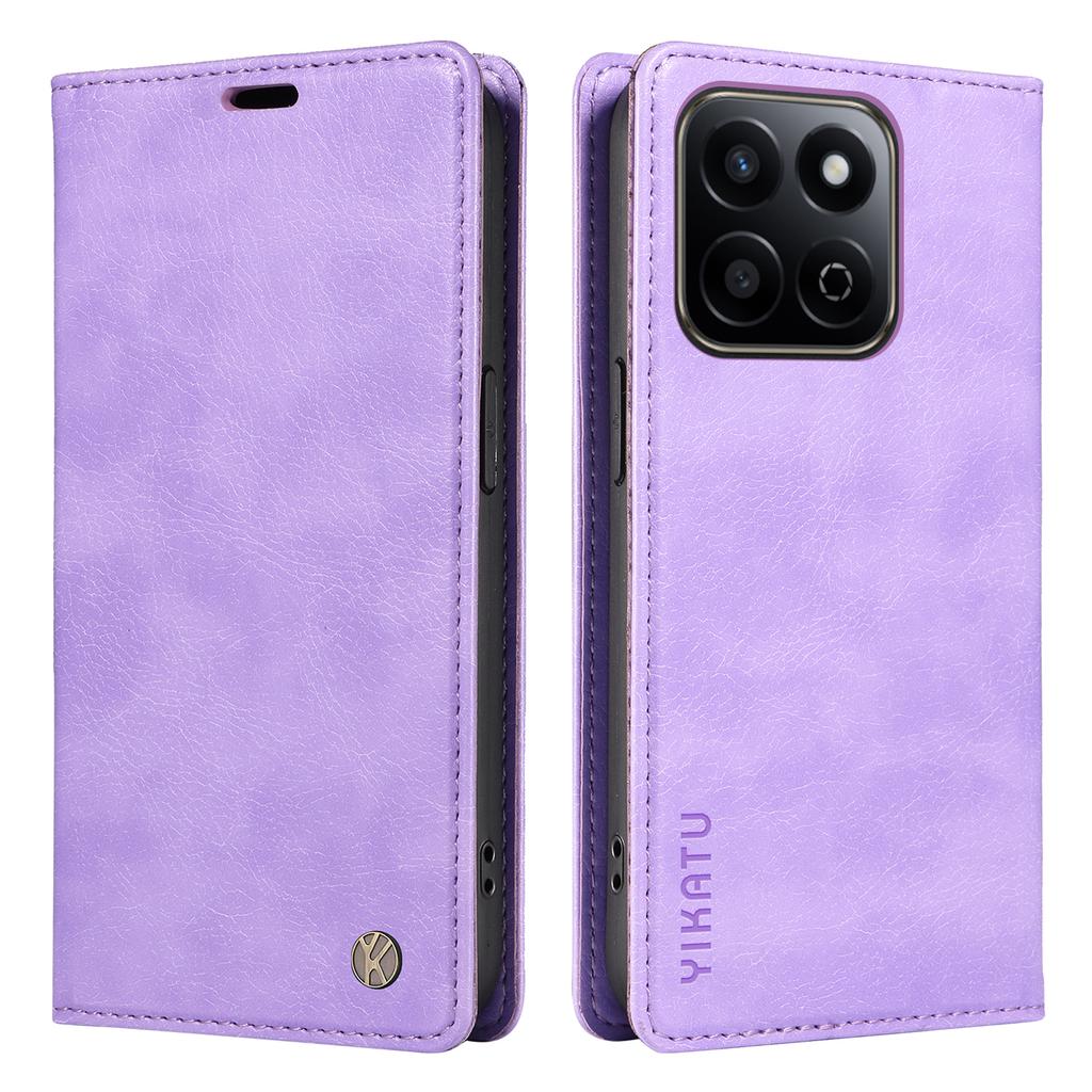 YIKATU YK-006 For Honor Play 60 Plus 5G/Play 9T/X7c 4G/200 Smart 5G Case Magnetic Closure Leather Phone Cover Litchi Texture