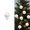 White Christmas Round Balls Foam Glitter Xmas Tree Ball Hanging Pendants Home New Year Navidad Party Decoration Gifts Wholesale