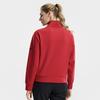 FILA Fitness Classic Simple Sports Training Casual Comfortable Versatile Half-Zip Knit Pullover Sweatshirt Women sweatshirt Hot-Red A11W611208FRD