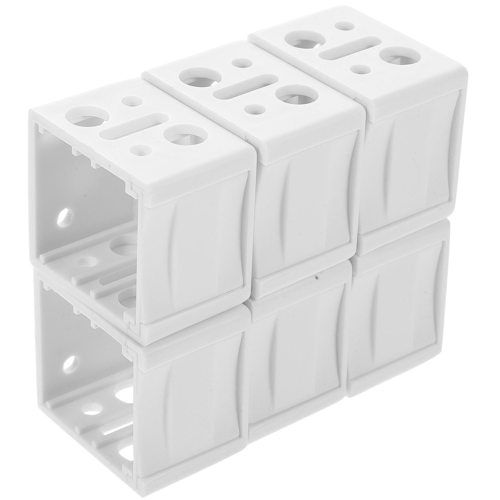 

12Pcs White Blind Brackets Heavy Duty Mounting Holders for Curtain Rods Over Blinds Headrail Box Installation Blind Brackets 3.8X3.8X2.8CM