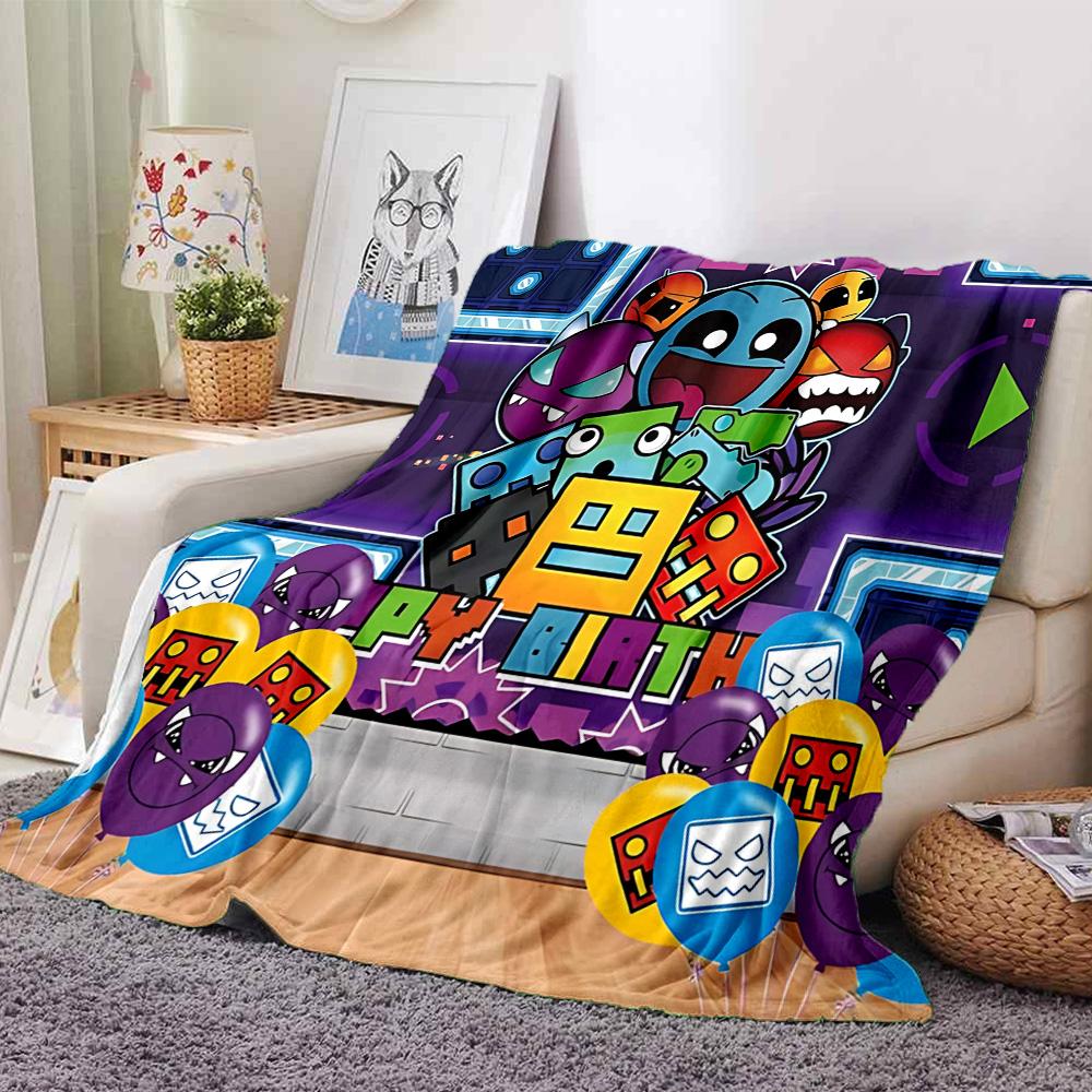 1pc Colorful Cartoon Characters flannel Blanket for Super Soft Cute Comfort Blanket for Travel Bedding Couch Sofa Blanket Y73026