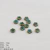 Flower glaze blue ceramic beads loose beads handmade DIY necklace accessories material beads