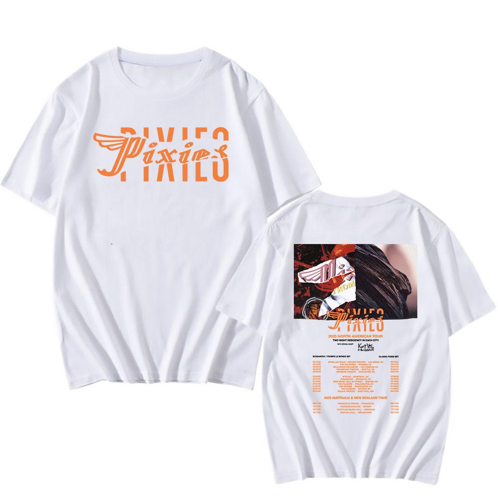 Pixies Tour 2025 NOVÉ tričko Letní krátký rukáv O-výstřih Trička Bavlna Volné Kulatý výstřih Pánské tričko Unisex Streetwear Pánská trička