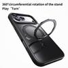 KEYSION Stoßfeste Transparente Matte Hülle für MagSafe für iPhone 17 Pro Max 360° Magnetischer Ringständer Kabelloses Laden Handy Rückseite