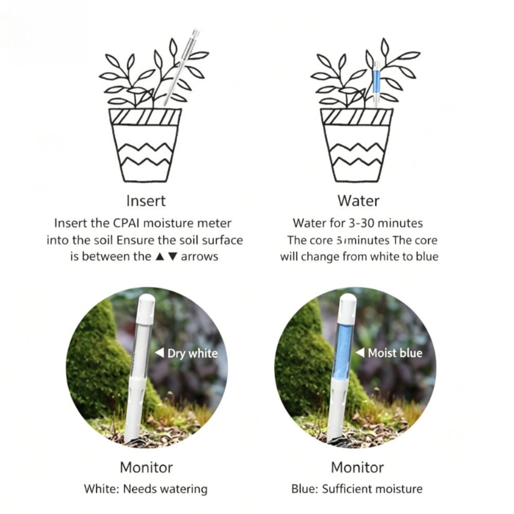 No Battery Needed Soil Meter Long-lasting Color-changing Indicator Plant Water Indicator Prevent Overwatering/Underwatering