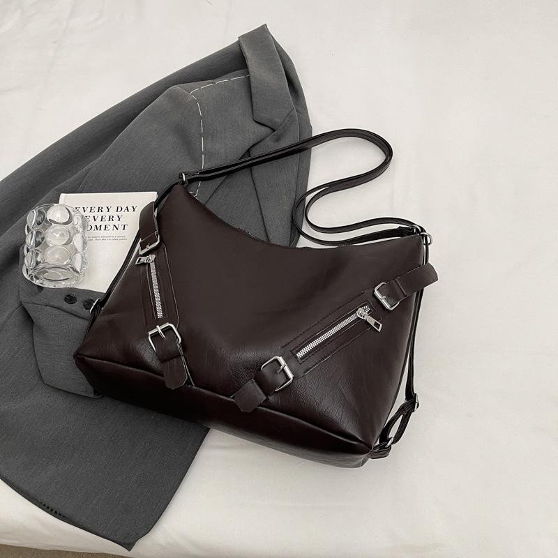 Tote bag women's 2025 new large-capacity commuter backpack retro versatile single shoulder crossbody high-end backpack