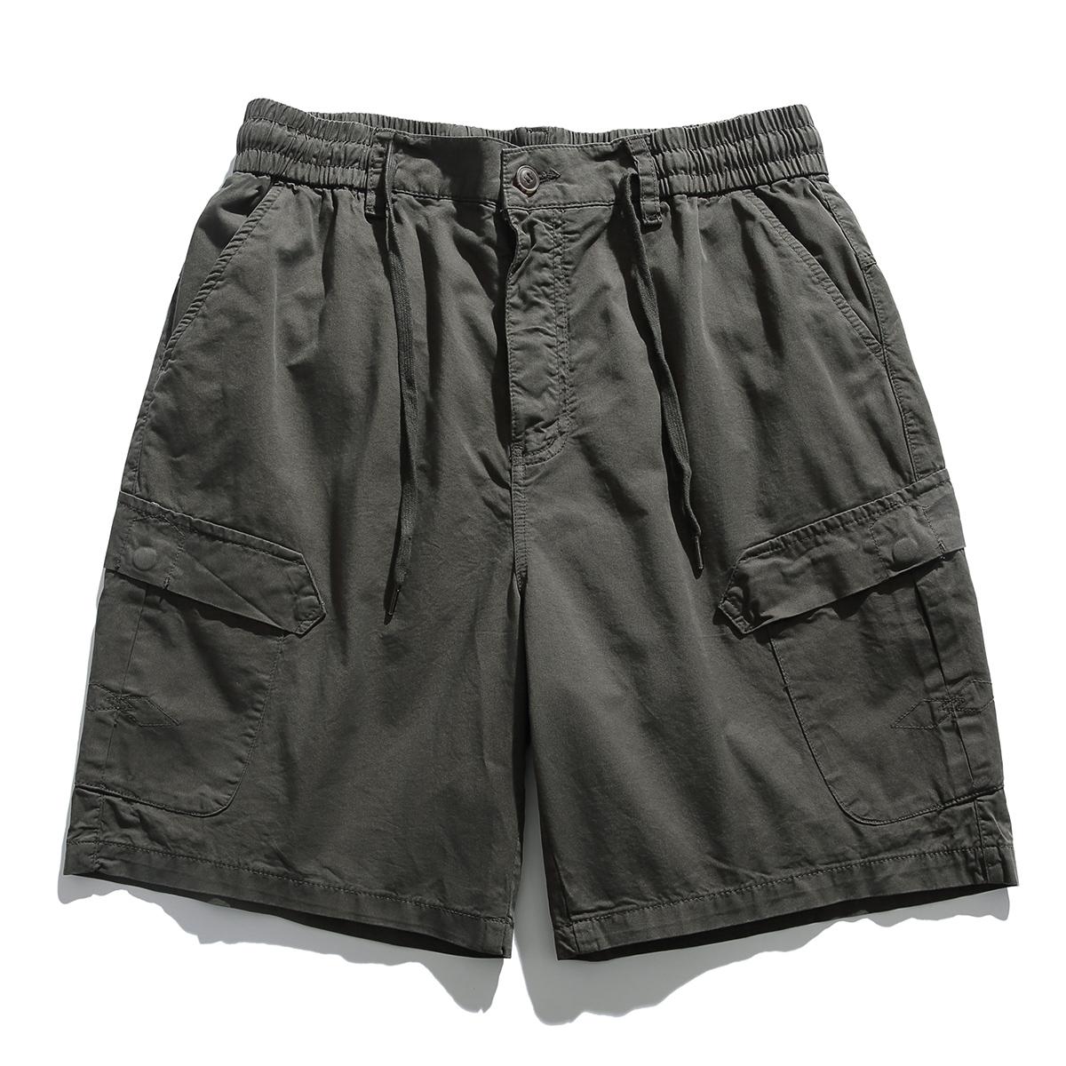 

Work Shorts Men s Summer Casual Five Quarter Pants Pure Cotton Loose Multi Pocket Versatile Pants 28
