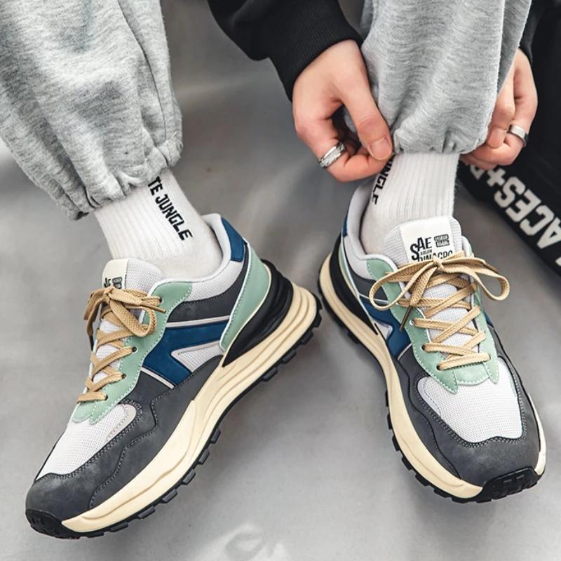 Fashion Quality Men's Platform Sport Shoes Comfortable Hard Wearing Men's Casual Shoes 2024 Breathable Male Board Shoes Tenis Masculino