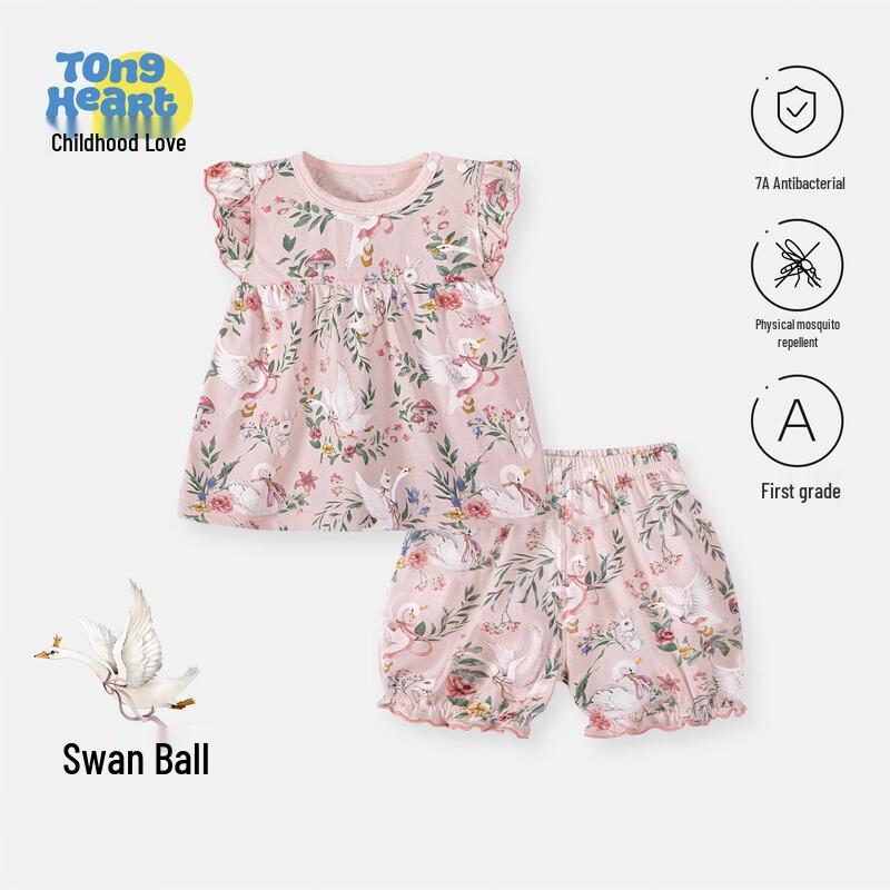 Baby Girl s Summer Cotton Sleeveless Top & Shorts Set 100