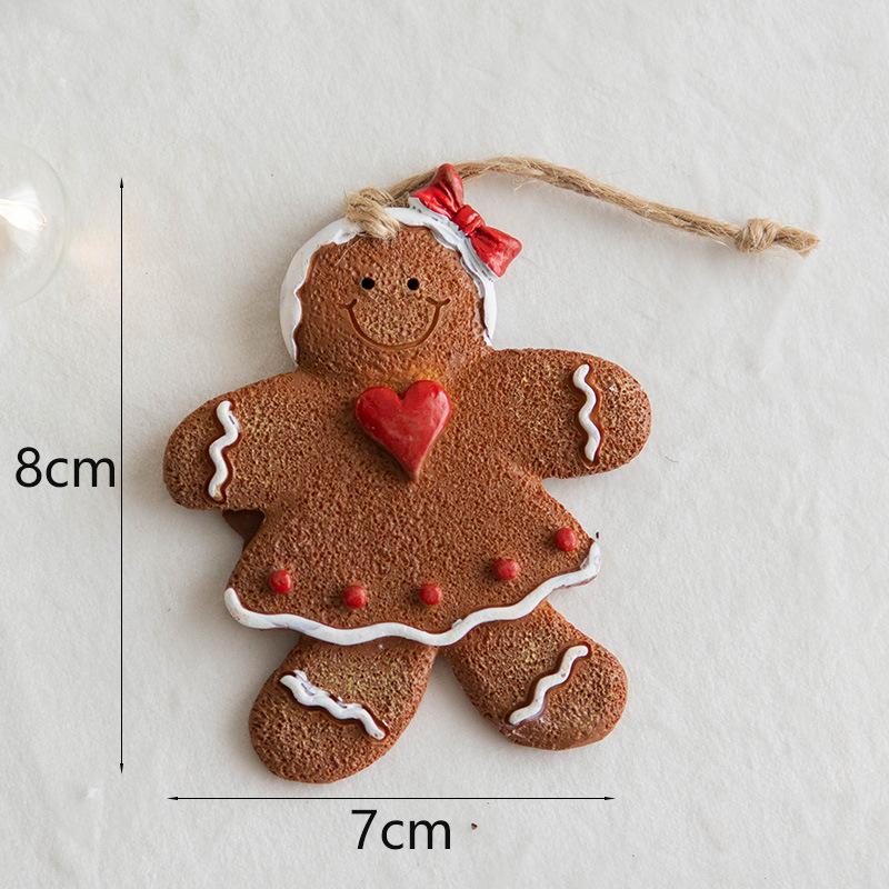 Christmas Resin Gingerbread Man Pendant