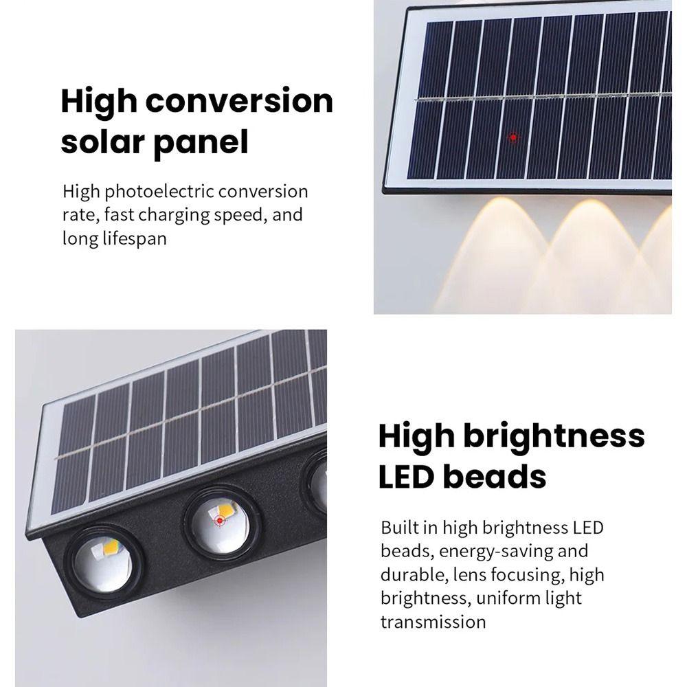 IP65 Waterproof Solar Wall Lamp Warm/White/RGB Lights Automatic Outdoor Lighting  Balcony