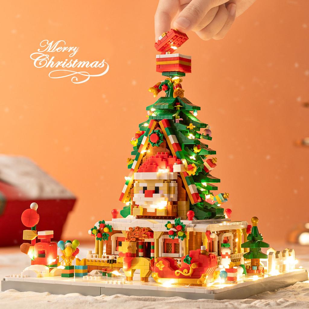 Christmas Building Block Toys Children's Educational Assembly Christmas Tree Holiday Gifts