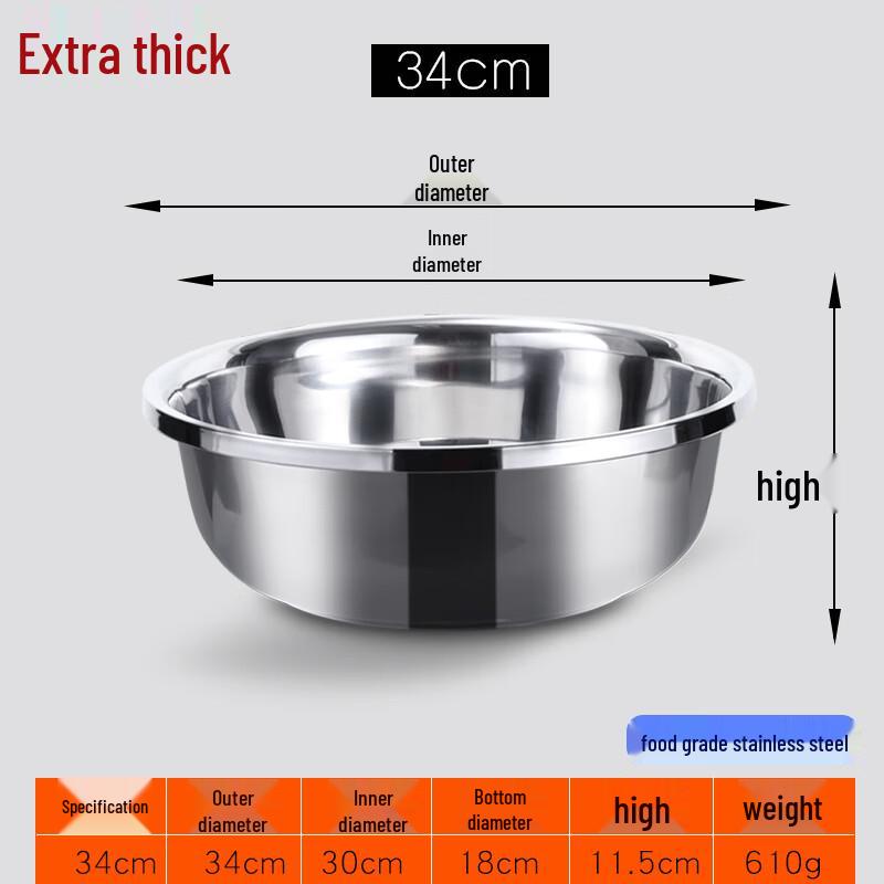 Jingduzhixing Stainless Steel Round Basin
