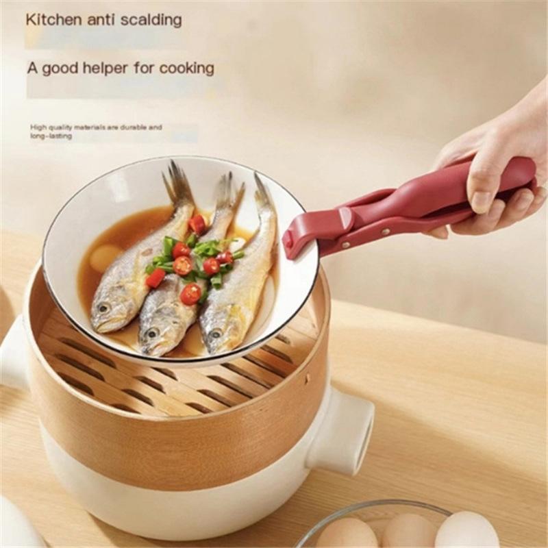 2pcs,Anti-scald clamp, bowl holder, multi-functional plate lifting clamp, creative home kitchen silicone anti-scald clamp