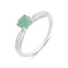 Silver Ring with a Natural Emerald 1.156ct, Item Weight 1.94 G (2214137)