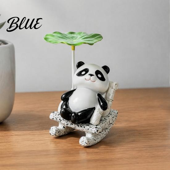 Desktop Wipstoel Kikker Panda Beeldje Schattige Hars Bobbel Decor met Lotusblad Ontwerp Creatief Kantoor Stressverlichting Bureau Ornament voor Auto