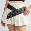 Black Vintage Inspired Waist Belt With Tassel Details For Party Outfits