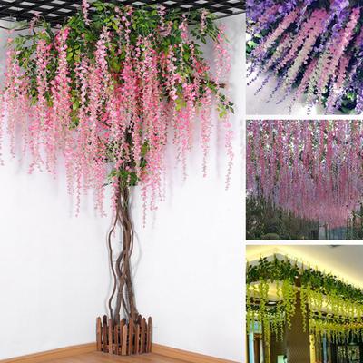 Simulated Flowers Door Hanging Basket Garland Realistic Looking Vibrant Color Wedding Simulation Vine Wreath Decor