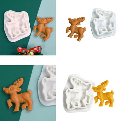 Formă de Ren Matriță de Silicon Tematică de Crăciun Matrițe Versatile pentru Fondant pentru Prăjituri/Ciocolate/Biscuiți/Bomboane
