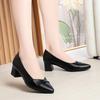 pointed single shoes for women, new in spring and autumn, comfortable soft soles for leather shoes, women's shoes for work and work shoes