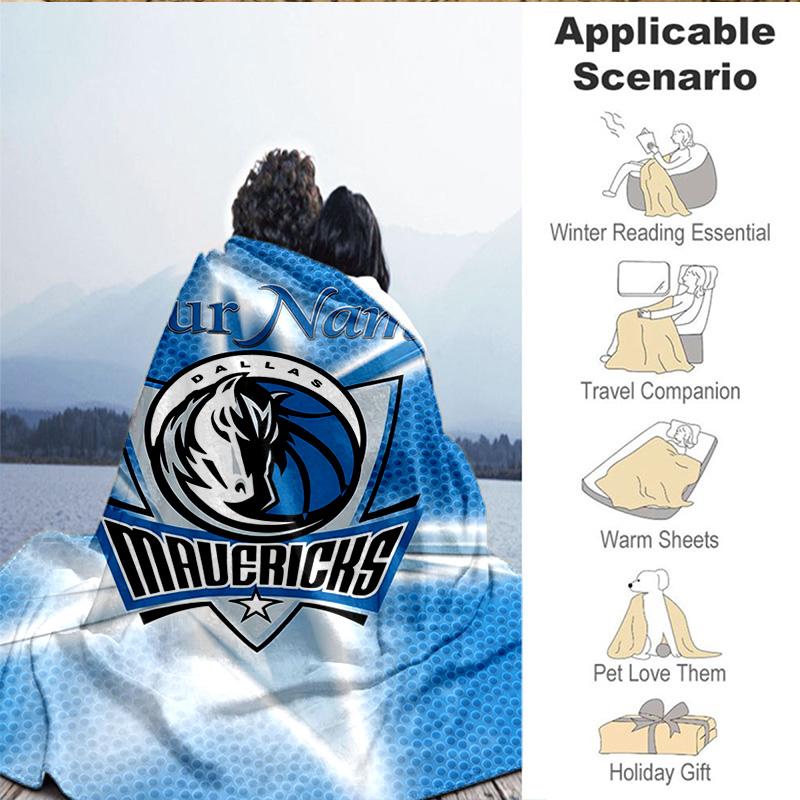 1PC Custom Name Blanket MAVERICKS LOGO Flannel blankets Patterns Throw Blanket All-Season Soft Gift for Couch, Bed, Camping, Birthday gifts