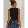 Women Y2k Sexy Casual Square Neck Slim Fit Sleeveless Cropped Tank Top