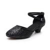 Sequins Women Girls Modern Dance Shoes Soft Rubber Sole Latin Tango Waltz Ballroom Dancing Shoes Heel 3.5cm