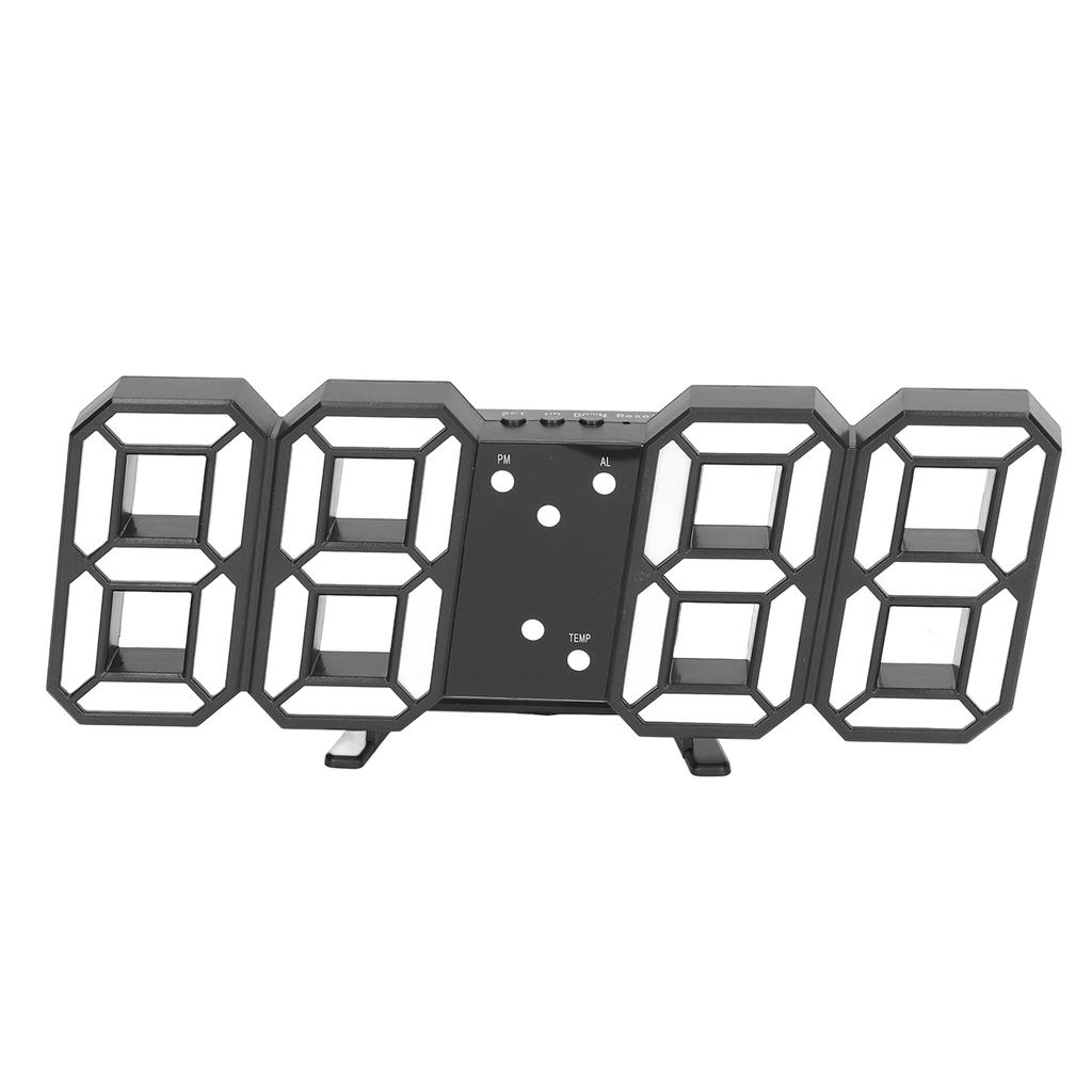 3D LED Digital Clock Intelligent Voice Control Time Date Temperature Display Automatic Brightness Adjustment Clock