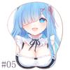R_Rem R_Re:Zero OPPAI Mouse Pad Wrist Rest Stereo Mousepad Sexy Anime Ram Silicone Wrist Rest BULK Gaming Pad Office Mouse Mat