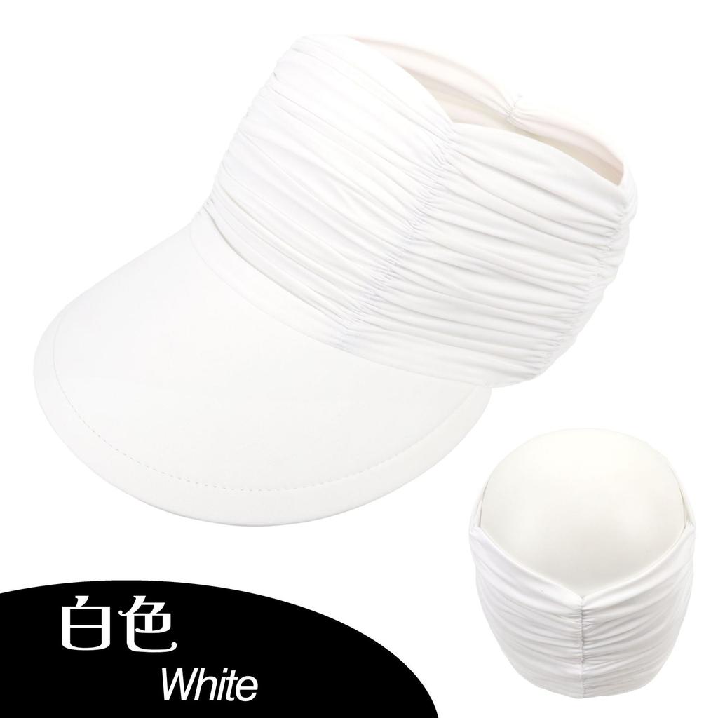 Women'S Sun Hat Women'S Uv Protection Ice-Feeling Material Large Brim Outdoor Sports Empty Top Hat
