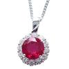 And My Jewelry SV Synthetic Ruby Carat Pendant Necklace 14206 [Your Box] 2.0 [July Birthstone] [Jewelry] [Gift Wrapped]