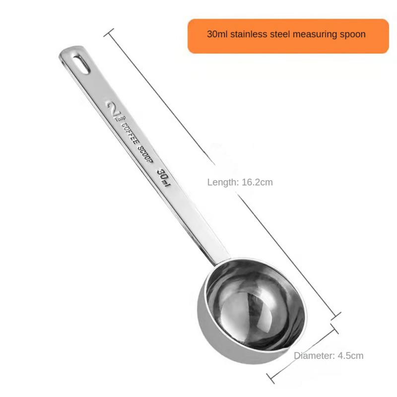 Stainless Steel Coffee Scoop Long Handle Tablespoon Measuring Tools Kitchen Sugar Scoop Milk Powder Spice Spoon Man Woman Gift