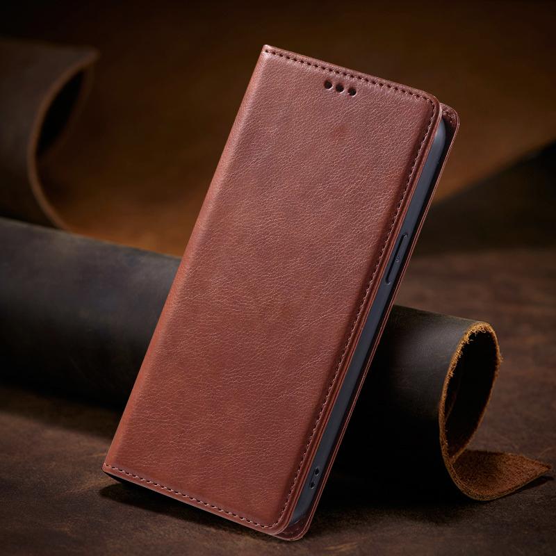 

Чехол-кобура для телефона Xiaomi Poco F7 Pro Чехол Etui Poco F7 Ultra Обложка celular Книжка Coque Кошелек Флип Кожаный Чехол Poco F7 5G PocoF7 For Poco F7 Pro&leather and silicone коричневый