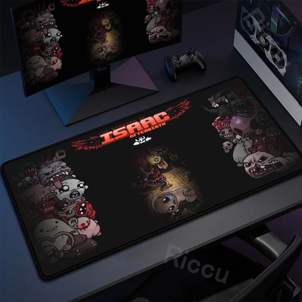 Anime The Binding Of Isaac Mauspads Spiel Tastatur Verriegelte Kanten Mauspads Computerzubehör Rutschfeste Schreibtischunterlagen PC Schrank Mauspads