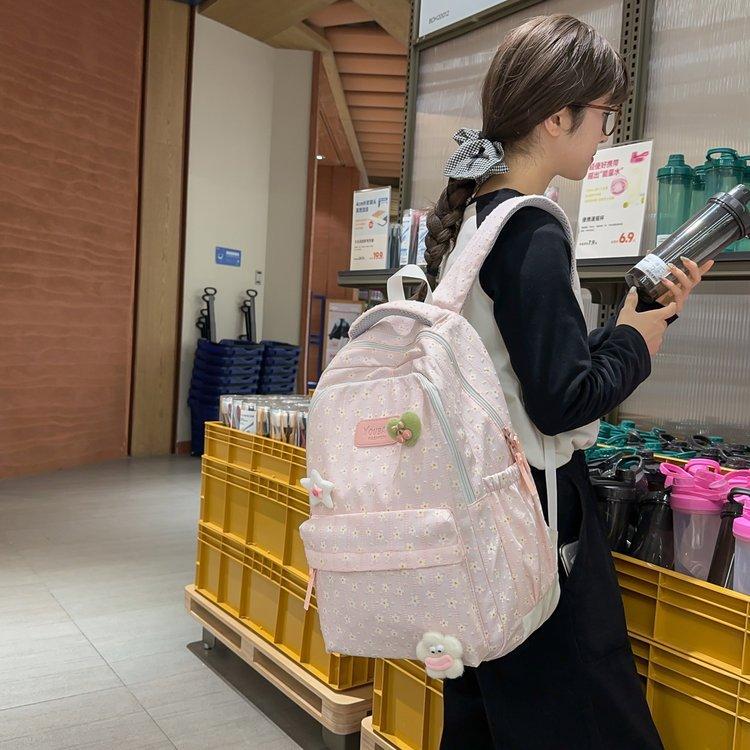 Schoolbag Korean version Japanese ins girl large capacity simple fashion versatile schoolbag junior high school student college student backpack