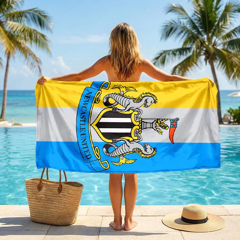 Newcastle United Beach Towel Soft Microfiber Summer Towel Quick Dry Absorbent Towel for Beach Swimming Pool Travel